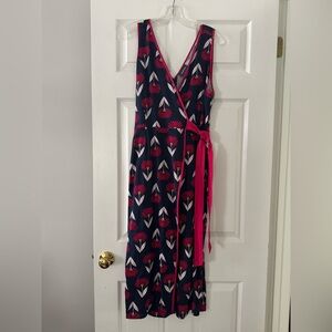 Modcloth Navy and Pink Floral Jumpsuit